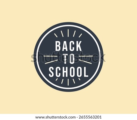 Back to School Round Emblem Design