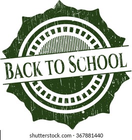 Back to School rubber grunge stamp