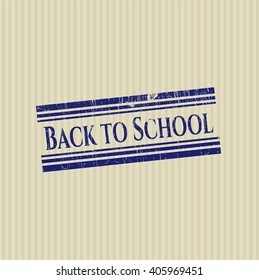 De vuelta a la escuela timbre de goma