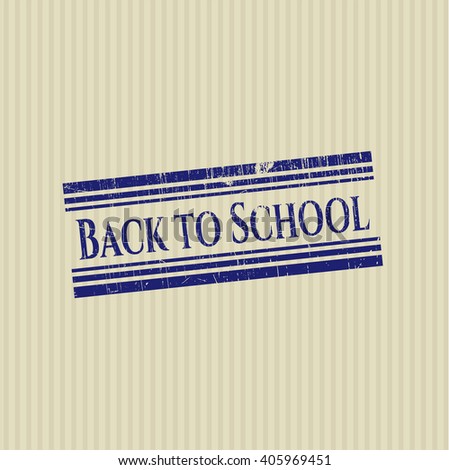 Back to School rubber grunge stamp
