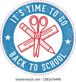 Back to School Rubber Stamp Graphic