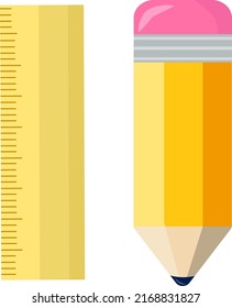 
Back To School. Ruler And Pencil