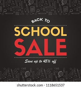 Back to school sale background
