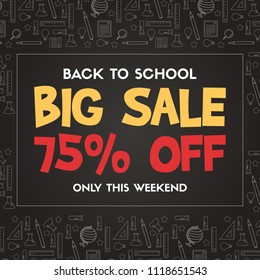 Back to school sale background