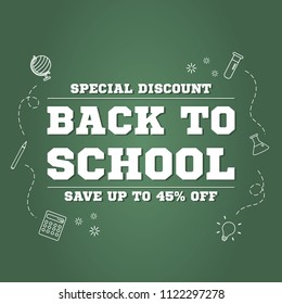 Back to school sale background