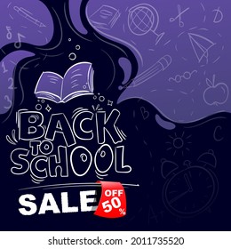 Back to school sale background