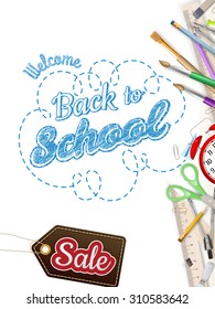 Back to School Sale background. EPS 10 vector file included