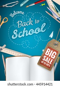 Back to School sale background. EPS 10 vector file included