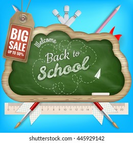 Back to School sale background. EPS 10 vector file included