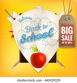 Back to School sale background. EPS 10 vector file included