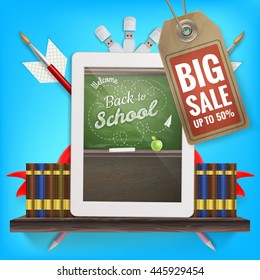 Back to School sale background. EPS 10 vector file included