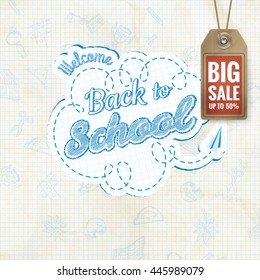 Back to School sale background. EPS 10 vector file included