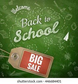 Back to School sale background. EPS 10 vector file included