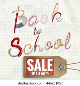 Back to School sale background. EPS 10 vector file included