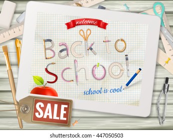 Back to School sale background. EPS 10 vector file included