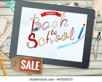 Back to School sale background. EPS 10 vector file included