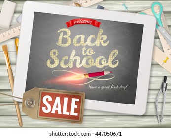 Back to School sale background. EPS 10 vector file included