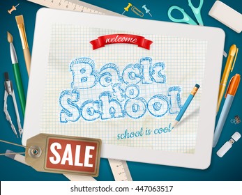 Back to School sale background. EPS 10 vector file included