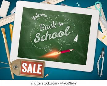 Back to School sale background. EPS 10 vector file included