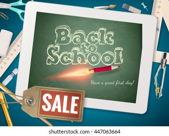 Back to School sale background. EPS 10 vector file included