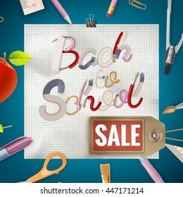 Back to School sale background. EPS 10 vector file included
