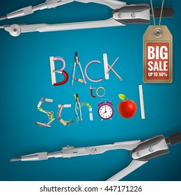 Back to School sale background. EPS 10 vector file included