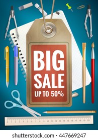 Back to School sale background. EPS 10 vector file included
