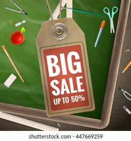 Back to School sale background. EPS 10 vector file included