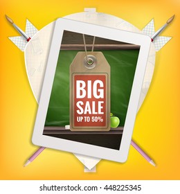 Back to School sale background. EPS 10 vector file included