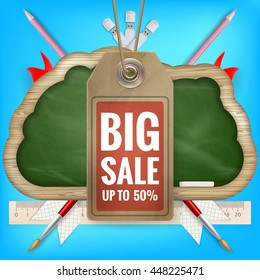 Back to School sale background. EPS 10 vector file included