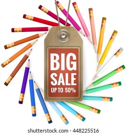 Back to School sale background. EPS 10 vector file included