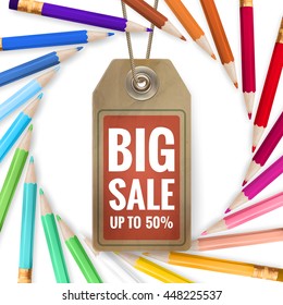 Back to School sale background. EPS 10 vector file included