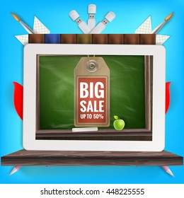 Back to School sale background. EPS 10 vector file included