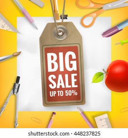 Back to School sale background. EPS 10 vector file included