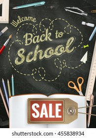 Back to School sale background. EPS 10 vector file included
