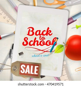 Back to School sale background. EPS 10 vector file included