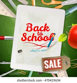 Back to School sale background. EPS 10 vector file included
