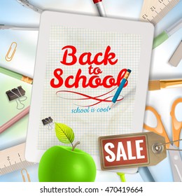 Back to School sale background. EPS 10 vector file included