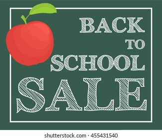 Back to school sale background, vector illustration.