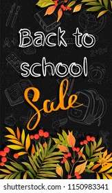 Back to school. Sale. Banner