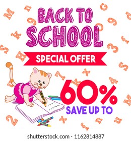 back to school sale banner 