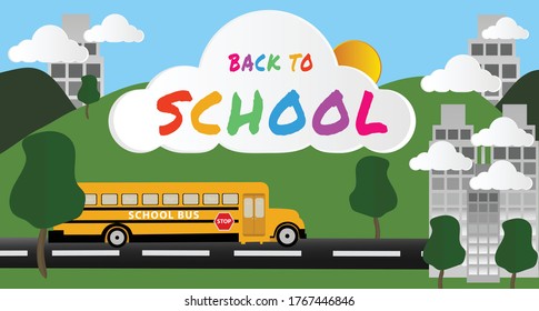back to school sale banner, poster, flat design colorful. back to school background. vector in eps. 10