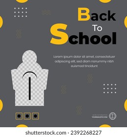 back to school sale banner, poster, flat design colorful, vector