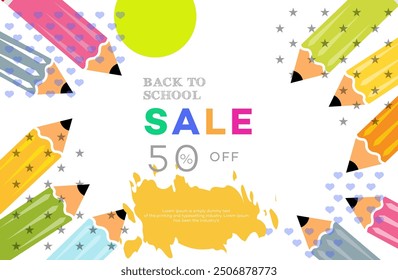 back to school sale banner, poster background