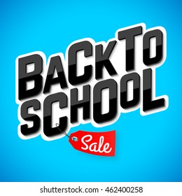 Back to School Sale banner or poster design element