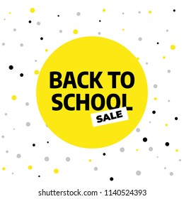 Back to school Sale banner template design, Big sale special offer. Vector illustration.