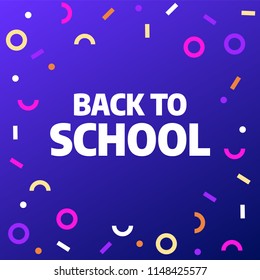 Back to school Sale banner template design, Big sale special offer. Vector illustration.