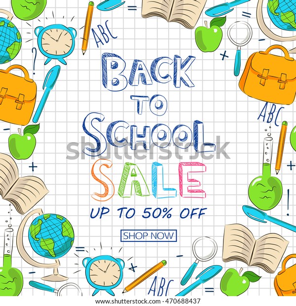 Back to school sale banner\
template