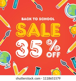 Back to school sale design
