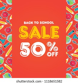 Back to school sale design